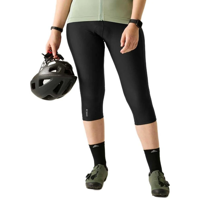 Dare2b Women's Verve Cycling Capri, Reflective Long Ride Biking Leggings