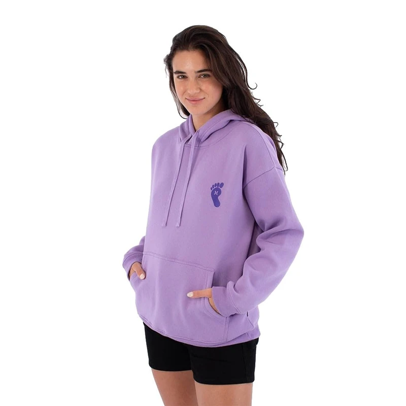 Hurley Womens Hooded - Creek Big Foot Sweatshirt, Lavender Illusion, L EU
