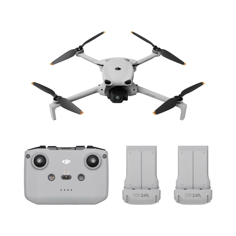 DJI Lito X1 Two-Battery Combo With DJI RC-N3, 4K Camera Drone for Beginners, Obstacle Sensing, ActiveTrack, 1/1.3-Inch Sensor, Lightweight for Adults, 15km Video Transmission, 2 Batteries, C0