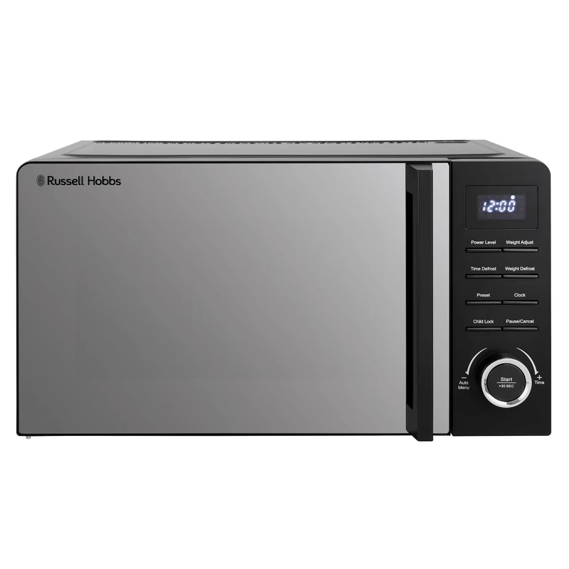 Russell Hobbs Digital Microwave 17l 700W in Black, with 10 Power Levels, 8 Auto-Cook Menus, Defrost & Reheat Function, Button Controls, 95-Minute Timer, Child Lock, RHM1736B