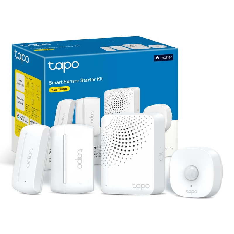 NEW Tapo T30 KIT Smart Sensor Kit with Hub, Motion Sensor Tapo T100, Door Sensor T110,Hub Alarm H100,Instant Alerts,2 Year Battery Life, App Control,Home Security,Doors,Windows,Easy Setup