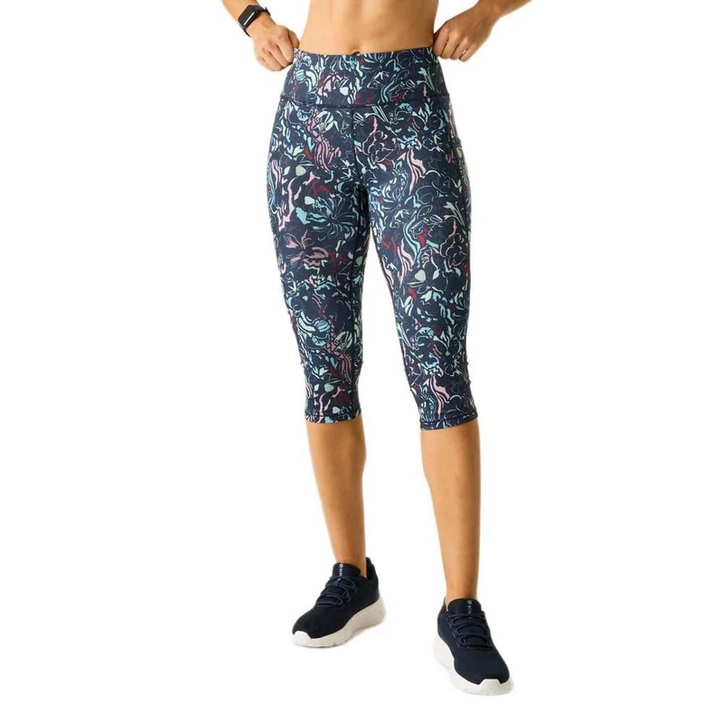 Dare2b Women's Influential II 3/4 Gym Leggings, UV Protected Quick Dry Cycling Pants