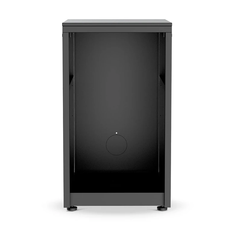 cozze® Elements Outdoor Kitchen Module 52 for Fridge Integration, Galvanised Powder-Coated Steel, 15 mm HPL Worktop, Matt Black, Fridge Not Included - Image 1