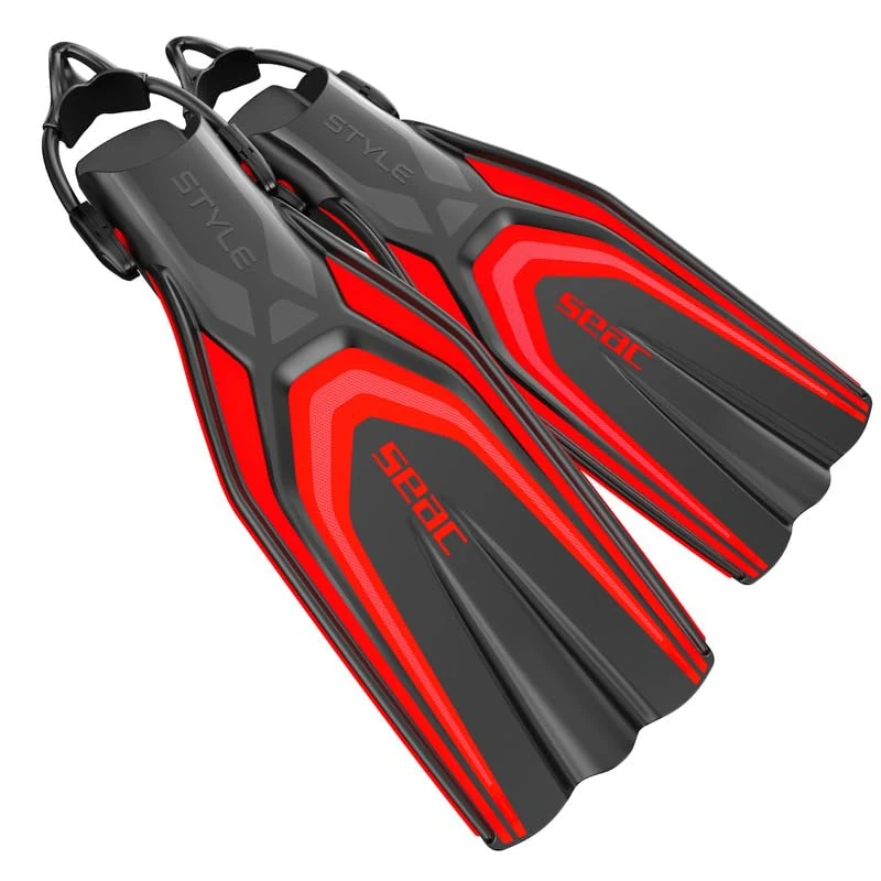 SEAC Style-S Ultra Lightweight Elastic Strap Fins for Diving