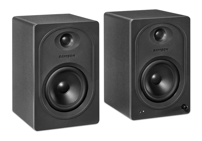 Samson MediaOne MX5BT Bluetooth Studio Monitors, Black, 80 Watts, Class-D Amplifier