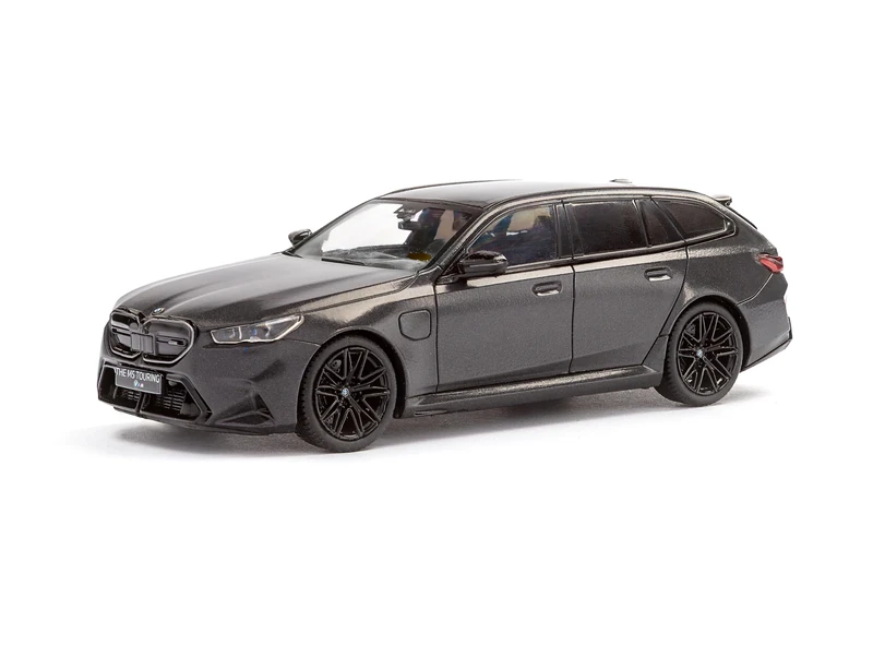 Solido BMW M5 Touring (2024) - Sporty Performance Combo Double Cardioid Black Rim Design Diecast Model Car Grey 1:43 - Image 1
