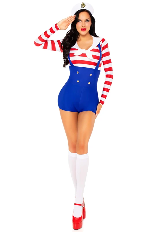 Leg Avenue Sailor Sweetie Women’s Costume Outfit – Size L – Multicolor - Image 1
