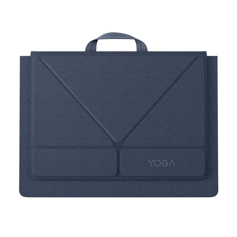 Lenovo Yoga Tote Sleeve Case for Laptops with 14-inch Display, Multi-Compartment Organizer with Convertible Stand, Lightweight Protective Polyester & Microfiber Sleeve, Cosmic Blue