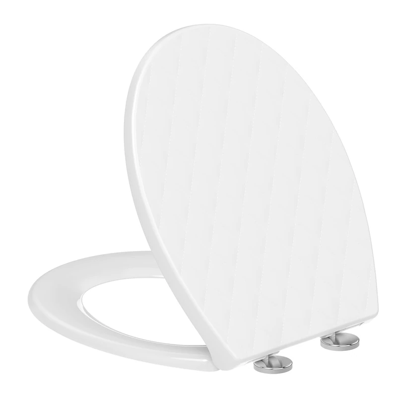 SREWOHS PRO Universal Toilet Seat Black, Soft Close O Shape with Quick Release, Adjustable Hinges, Anti-Slip Design - Image 1