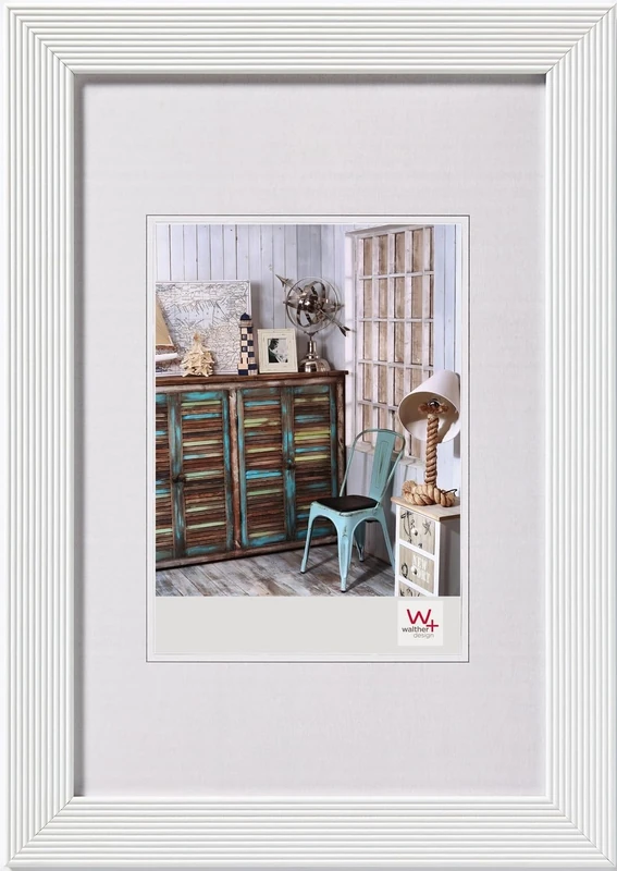 walther design - Grado HI824W5 Picture Frames, White, 18 x 24 cm, Pack of 5 Wooden Frames - Image 1