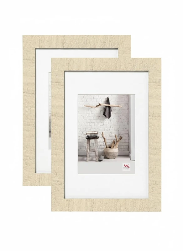 walther design - Home HO318WD Picture Frames, White, 13 x 18 cm, Pack of 2 Wooden Frames