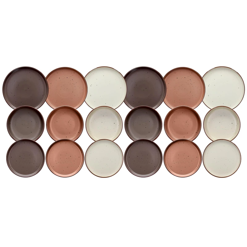 Tognana Megeve 18-Piece Dinner Set for 6 People, Stoneware, Multicolour