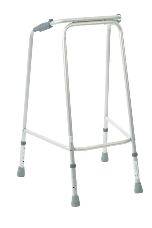 Walking Frame Ultra Narrow, Lightweight Aluminium, Height Adjustable (No Wheels), Ergonomic Hand Grips, Non-Slip Ferrules S63209.L - Large