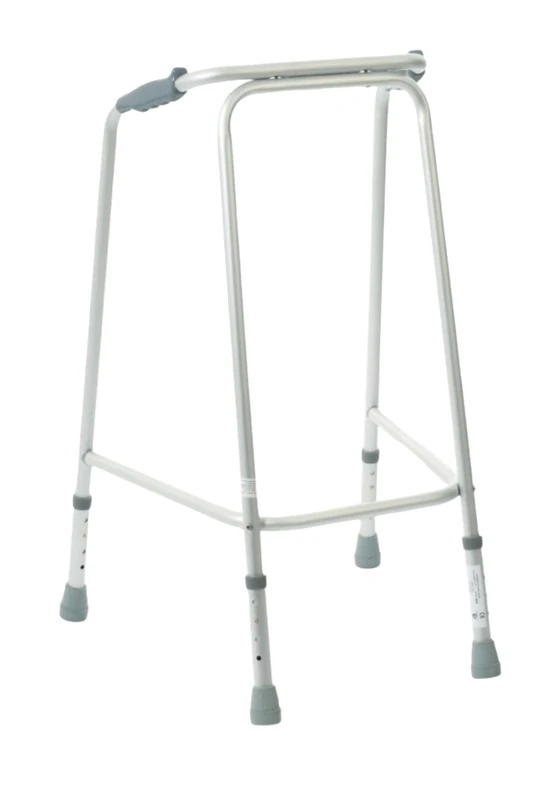 Walking Frame, Lightweight Aluminium, Height Adjustable (No Wheels), Ergonomic Hand Grips, Non-Slip Ferrules S63207.S - Small