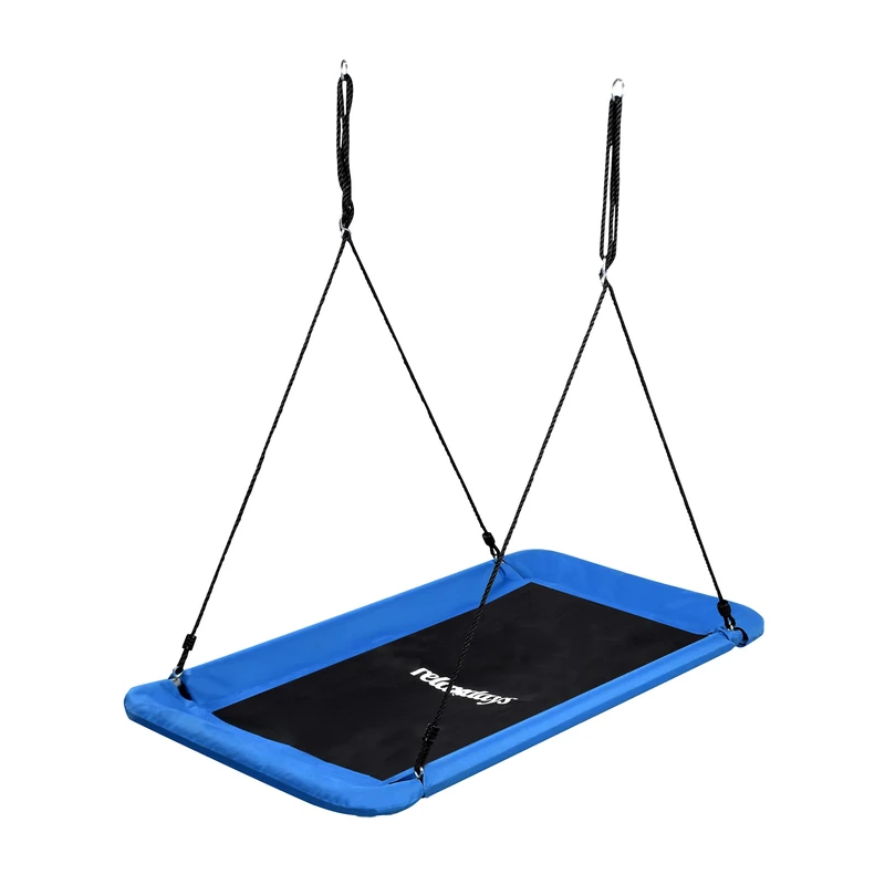 Relaxdays Nest Swing for Children & Adults, Outdoor, 150 kg, Blue, 150x80x165 cm