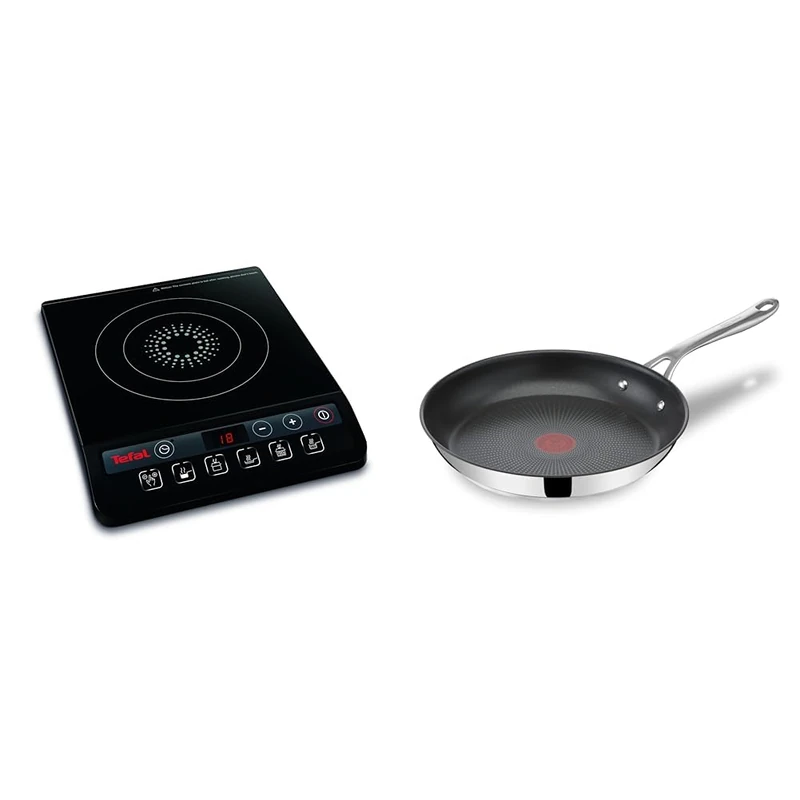 Tefal IH201840 Portable Induction Hob and Jamie Oliver Pan Bundle