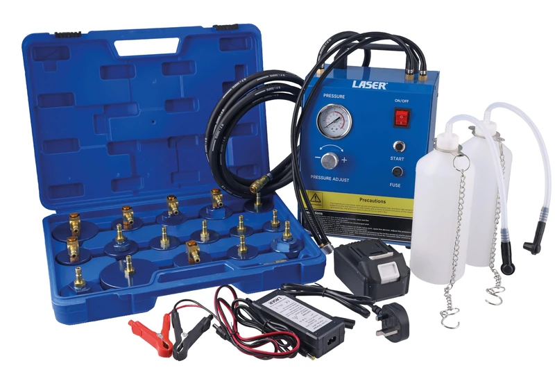 Laser 9315 Brake & Clutch Pressure Bleed Kit inc Master Cylinder Caps