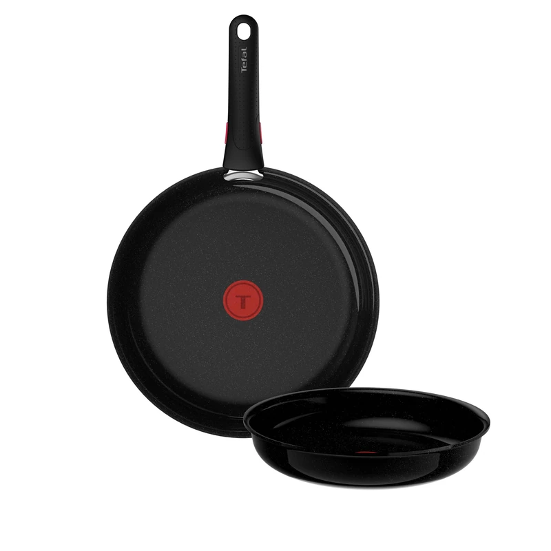 Tefal Ingenio Explore Ceram 3-Piece Pan Set, Frying Pans 24/28 cm, Stackable, Ceramic Coating, Suitable for Induction, Made in France, L2679102 - Image 1