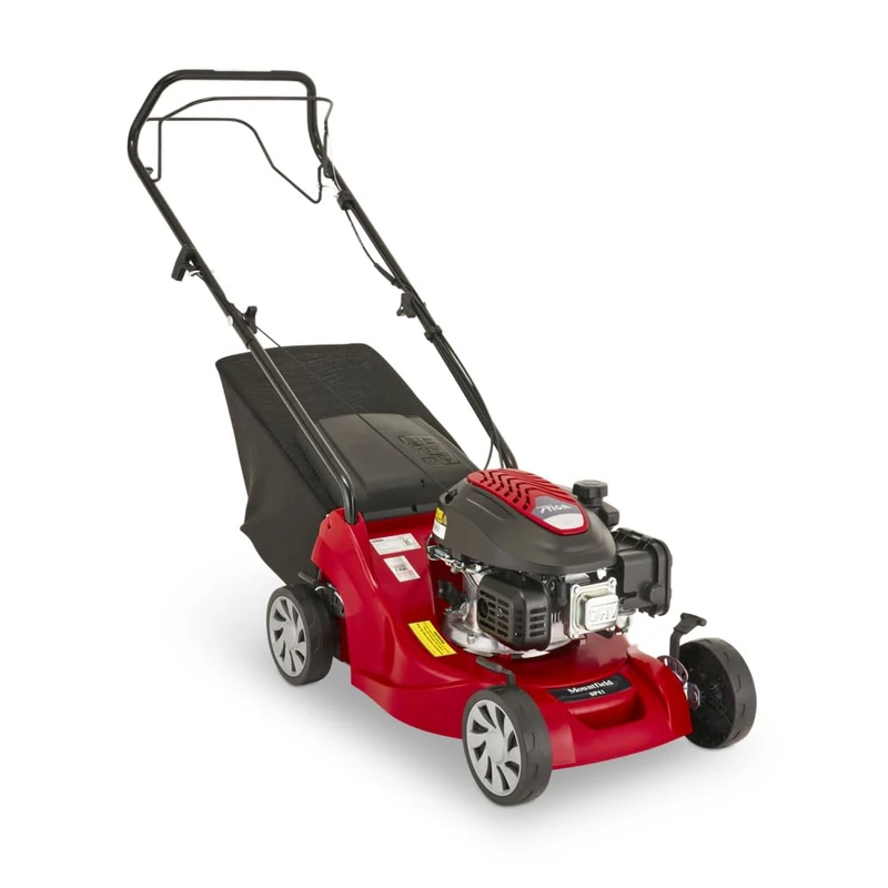 Mountfield SP41 Petrol Lawn Mower, 123cc STIGA Engine, 39cm Cutting Width, Self Propelled, Polypropylene Rust-Proof Deck, 40L Grass Collector, Adjustable Height 25-70mm