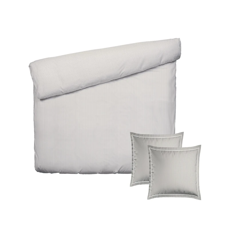 Pure Cotton Pure Cotton 3-Piece Bedding Set - Duvet Cover 260 x 240 cm and 2 Pillowcases 63 x 63 cm - 100% Cotton Percal, 80 Thread Count, 112 GSM - Oeko-TEX Certified - Taupe