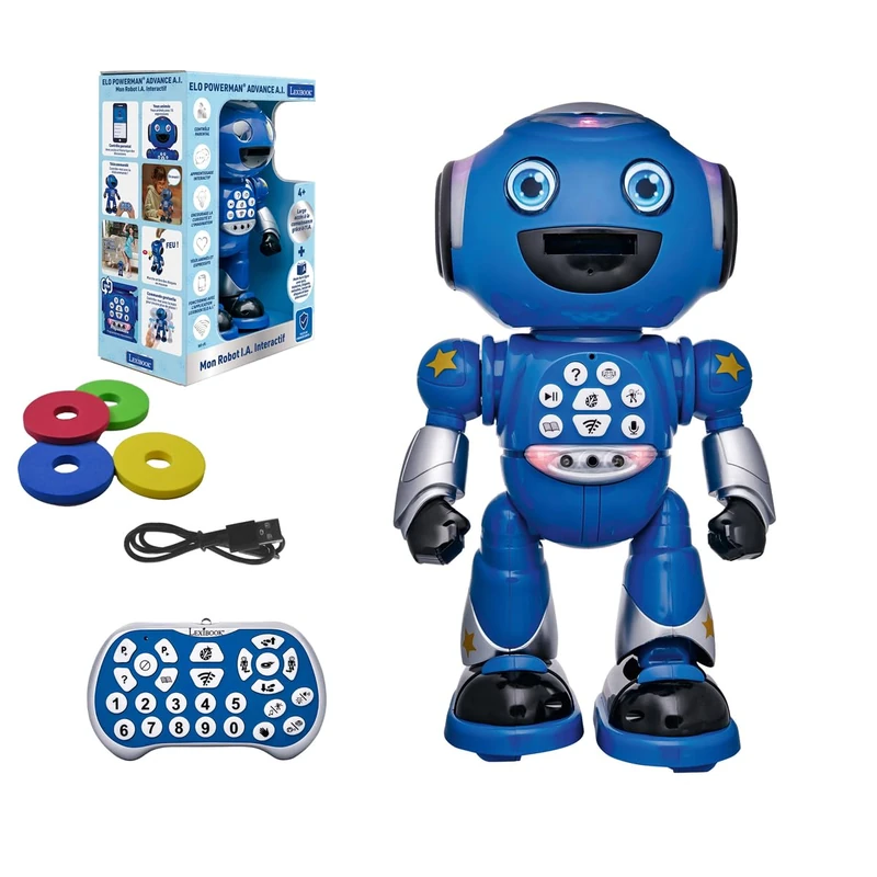 LEXIBOOK, ELO POWERMAN, Artificial Intelligence/AI Kids Robot, ROBAI28ENLXB