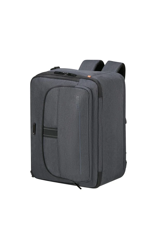 American Tourister AT WORK NXT - Ryanair/Wizz Air/Vueling 3-Way Cabin Bag 40x30x20 cm – Hand Luggage with Laptop Compartment 15.6", Aeroplane Cabin Bag, 26.5 L, Grey (Grey Melange)