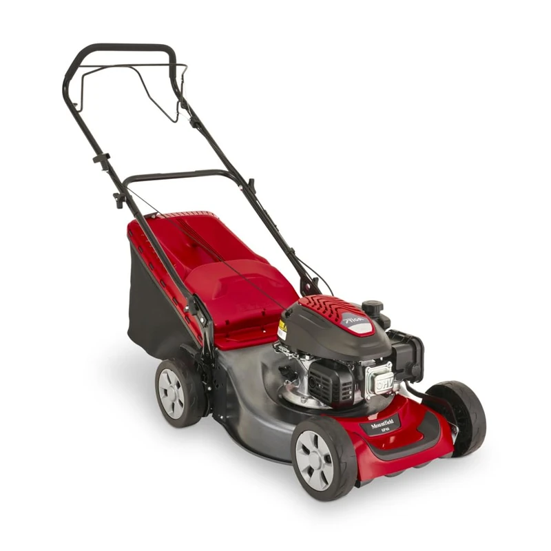 Mountfield SP46 Petrol Lawn Mower, 139cc STIGA Engine, 46cm Cutting Width, Self Propelled, Steel Deck, 60L Grass Collector, Mulching Plug, Adjustable Height