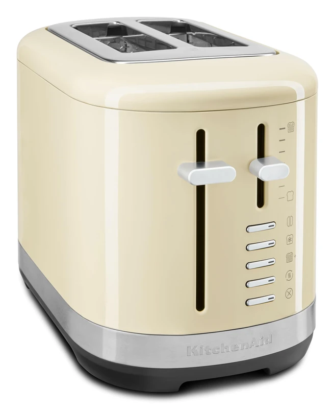 KitchenAid 2-Slice Toaster 5KMT2109BPL, Extra-Wide Slots for Artisan Breads & Bagels, 7 Shade Settings, Manual High-Lift Lever, Defrost & Reheat Functions, Durable Metal Construction, Porcelain White - Image 1