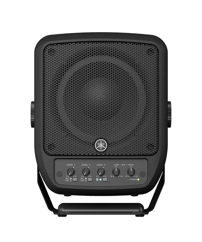 YAMAHA STAGEPAS 100 BTR mkII Portable Sound System - 100W Class D Amplification, Compression Coaxial Speaker, 3-Channel Mixing, Bluetooth Multipoint, USB-C, Battery Included - Black