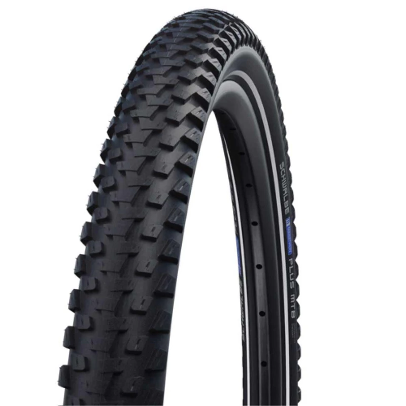 Schwalbe Marathon Plus MTB Performance Line Clincher Bicycle Tyre, Black/Reflex, 26 x 2.10