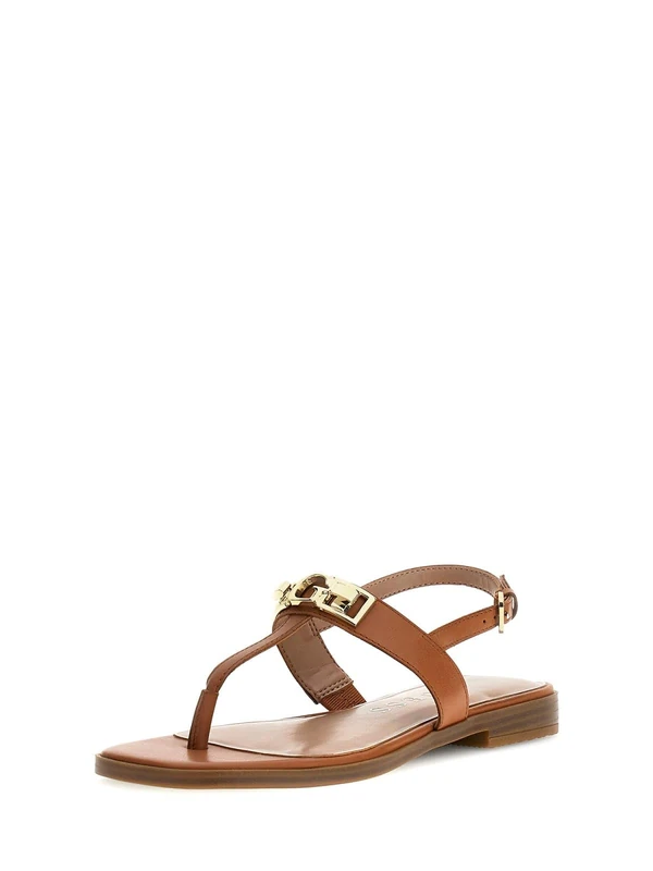GUESS Ramiry Women's Flat Sandal, brown, 3 UK - Image 1