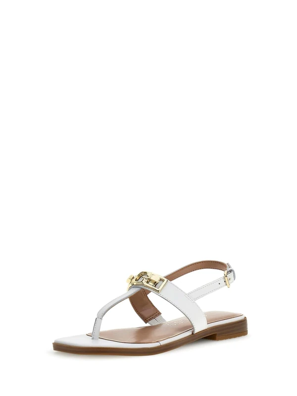 GUESS Ramiry Women's Flat Sandal, White, 5 UK