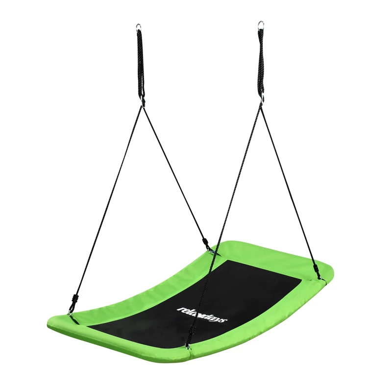 Relaxdays Curved Nest Swing for Kids & Adults, 150 kg, Multi-Child, 150x80 cm, Green