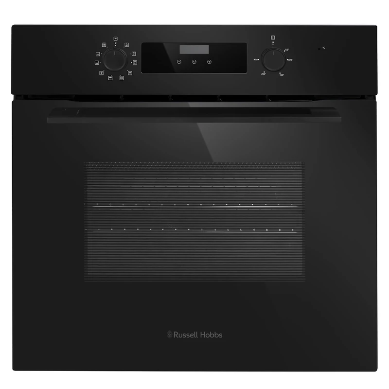 Russell Hobbs Built-in Electric Oven 70L in Matte Black with 6 Functions, Double-Glazed Door & Dial Controls, A Energy Rating, Grill Function, LED Clock & Timer, Easy-Clean Interior, RHEO7009MB