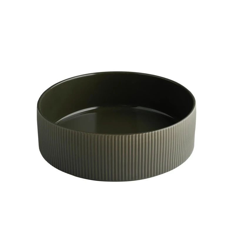 APS The Grid 19083 Bowl Porcelain Mud Brown Diameter 26 cm 2.5 litres