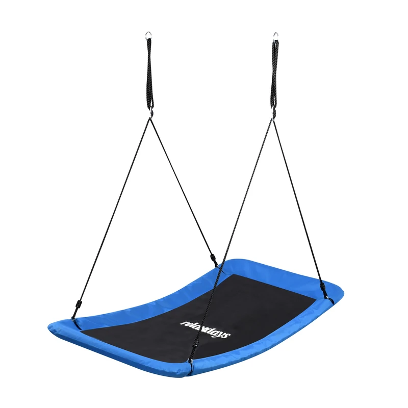 Relaxdays Curved Nest Swing for Children & Adults, 150 kg, Blue, 150x80 cm, Multi-Child