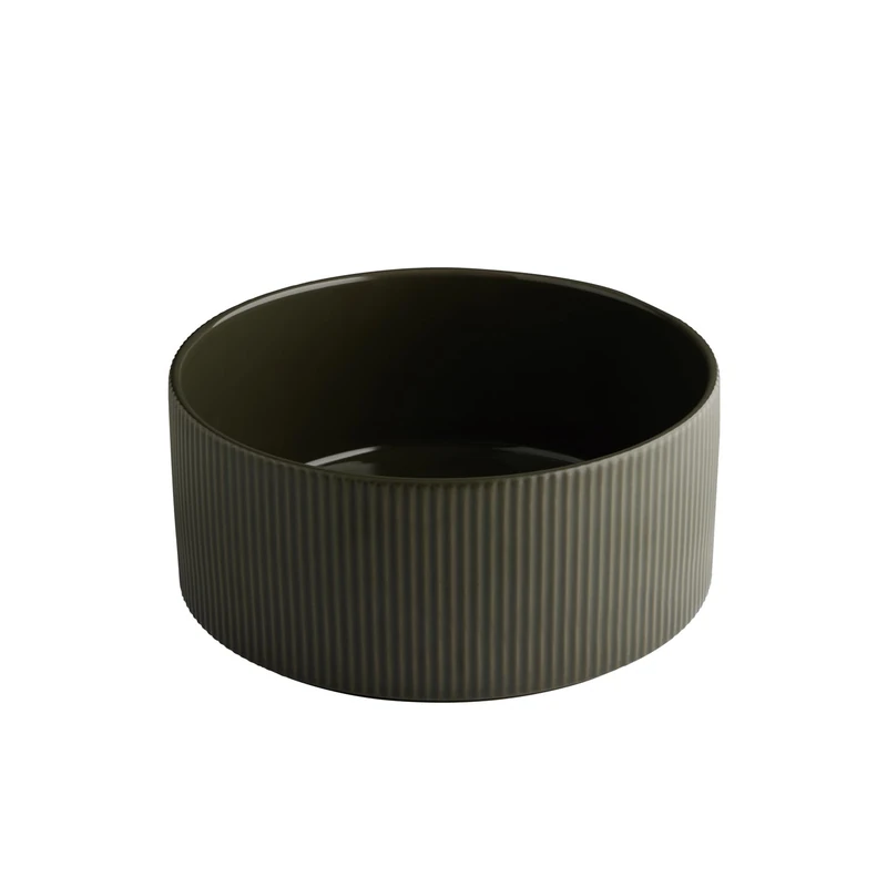 APS The Grid 19081 Bowl Porcelain Mud Brown Diameter 23 cm 2.5 litres