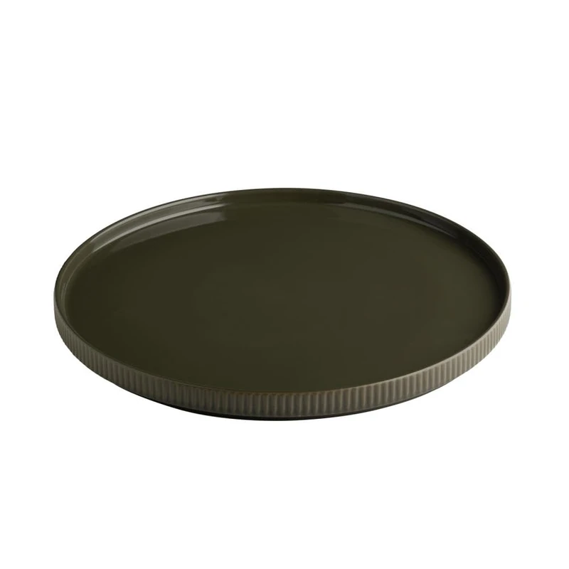 APS The Grid 19084 Plate Porcelain Mud Brown Diameter 32 cm