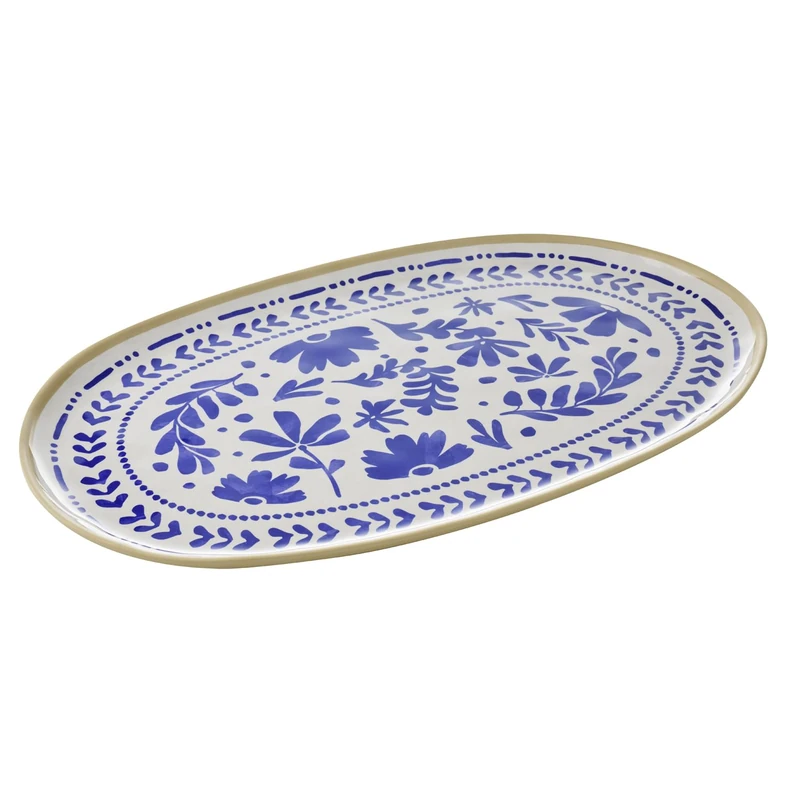 APS Floryn 85440 GN 1/1 Tray Melamine 53 x 32.5 cm Blue/White/Beige GN System Dishwasher Safe - Image 1