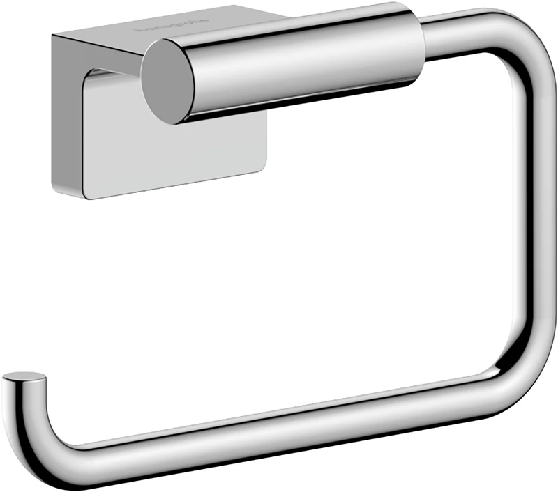hansgrohe AddStoris S - toilet paper holder, toilet roll holder for wall mounting, concealed fastening, bathroom accessories, chrome, 41788000