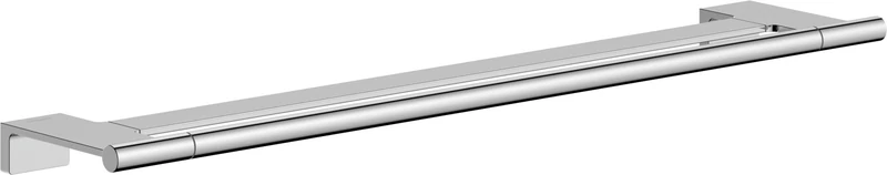 hansgrohe AddStoris S - double towel rail, towel holder for wall mounting, concealed fastening, bathroom accessories, chrome, 41763000