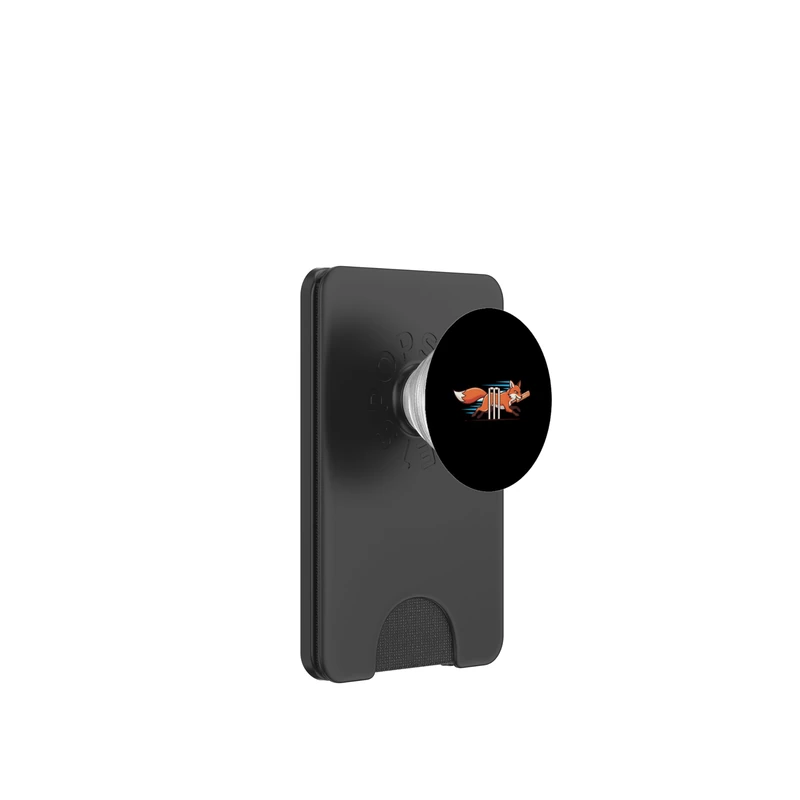 Speedy Fox Cricket Batsman Stumps Run Out PopSockets PopWallet for MagSafe