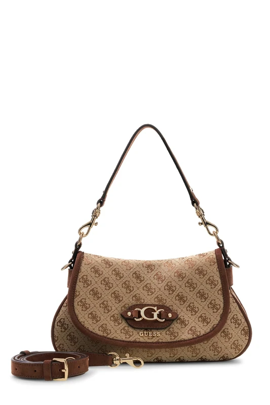 GUESS Shoulder Women Samantha Flap Shoulder Bag Beige