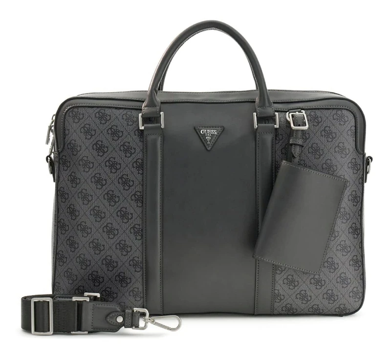 GuessMen'sMILANO LAPTOP BAG MBRIEFCASEBLACKANTRACITET/U