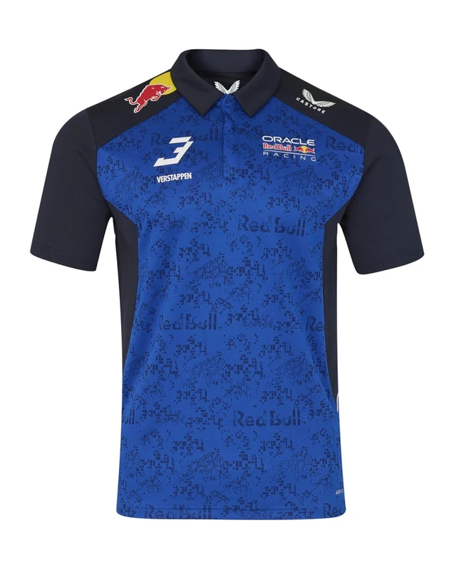 Redbull Racing, Mens, Official Polo Shirt Driver, Night Sky/Surf The Web, 3XL