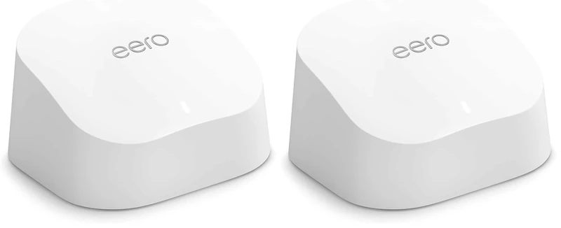 Amazon eero 6 mesh Wi-Fi extender | Expands existing eero network | Add up to 140 m² of Wi-Fi 6 coverage to your existing eero mesh wifi network | 2-Pack