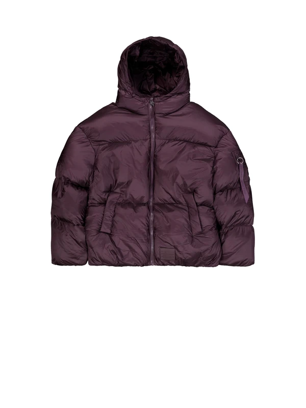 Alpha Industries Men's Cloud Puffer Bomber Jacket, Plum, 3XL