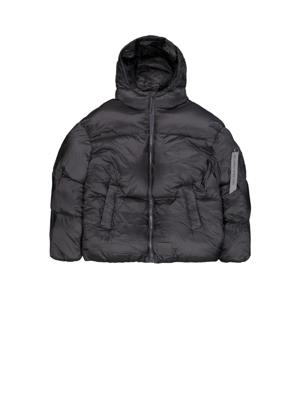 Alpha Industries Men's Cloud Puffer Bomber Jacket, Vintage Grey, XL