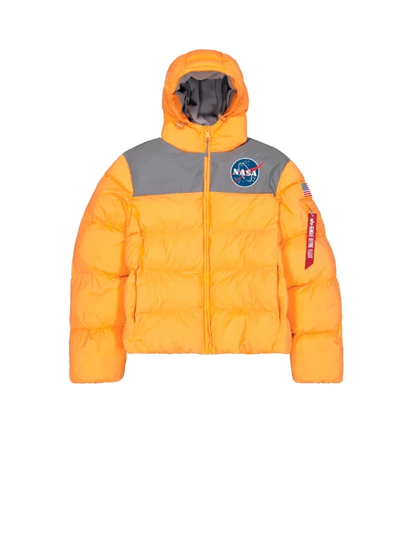 Alpha Industries Men's HP NASA Jacket, Tangerine, S