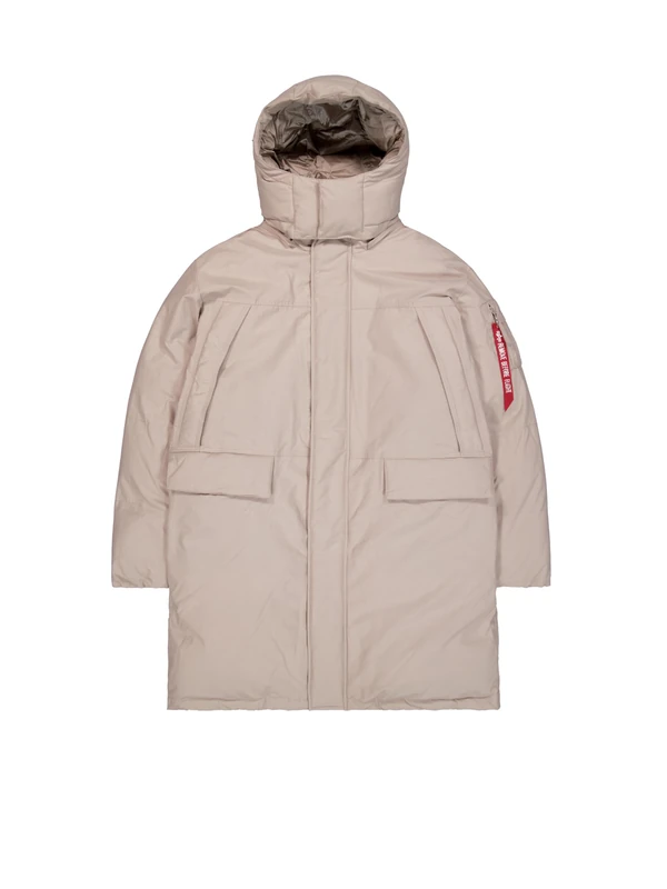 Alpha Industries Men's Puffer Parka Jacket, Vintage Sand, L